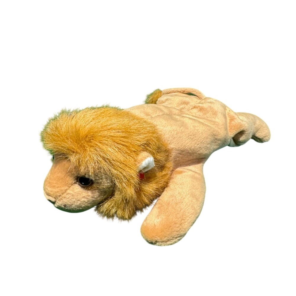 Ty Beanie Baby Roary the Lion Plush Toy Tan Gold Mane Animal Collection‎ 1996